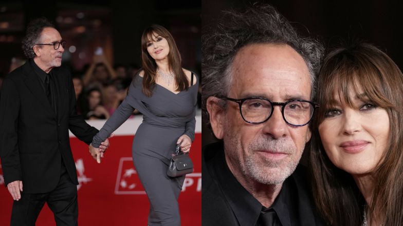 Monica Bellucci i Tim Burton DEBIUTUJĄ jako para na czerwonym dywanie podczas Festiwalu Filmowego w Rzymie (ZDJĘCIA)