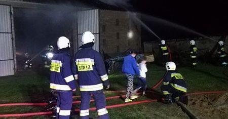 Pożar stodoły w Walentynowie