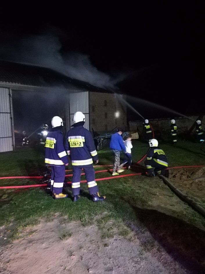 Pożar stodoły w Walentynowie