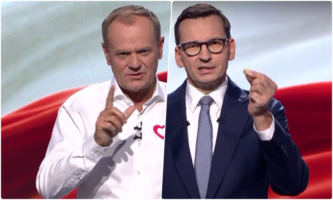 Pogubiony Tusk, Morawiecki jak ryba w wodzie. Ekspertka ocenia język debaty TVP