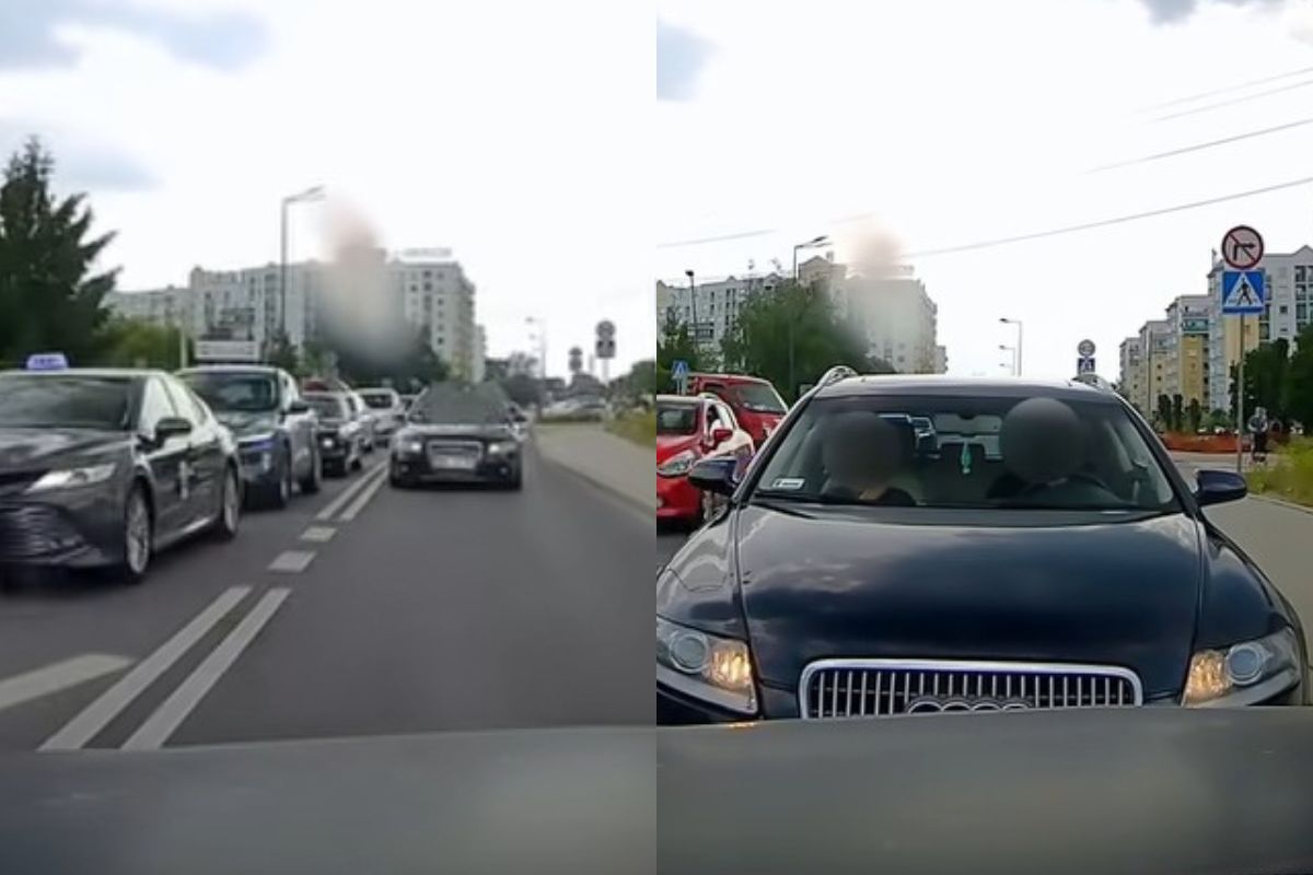 Chciał dać nauczkę kierowcy Audi. Internauci go skrytykowali