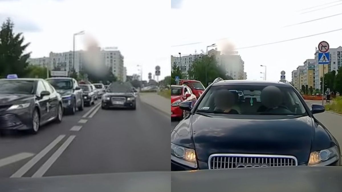 Chciał dać nauczkę kierowcy Audi. Internauci go skrytykowali