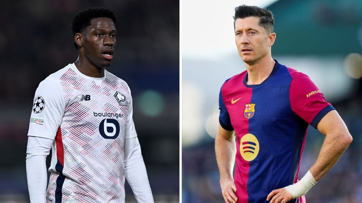 Getty Images /  Image Photo Agency/Getty Images/Diego Souto / Na zdjęciu od lewej: Jonathan David i Robert Lewandowski