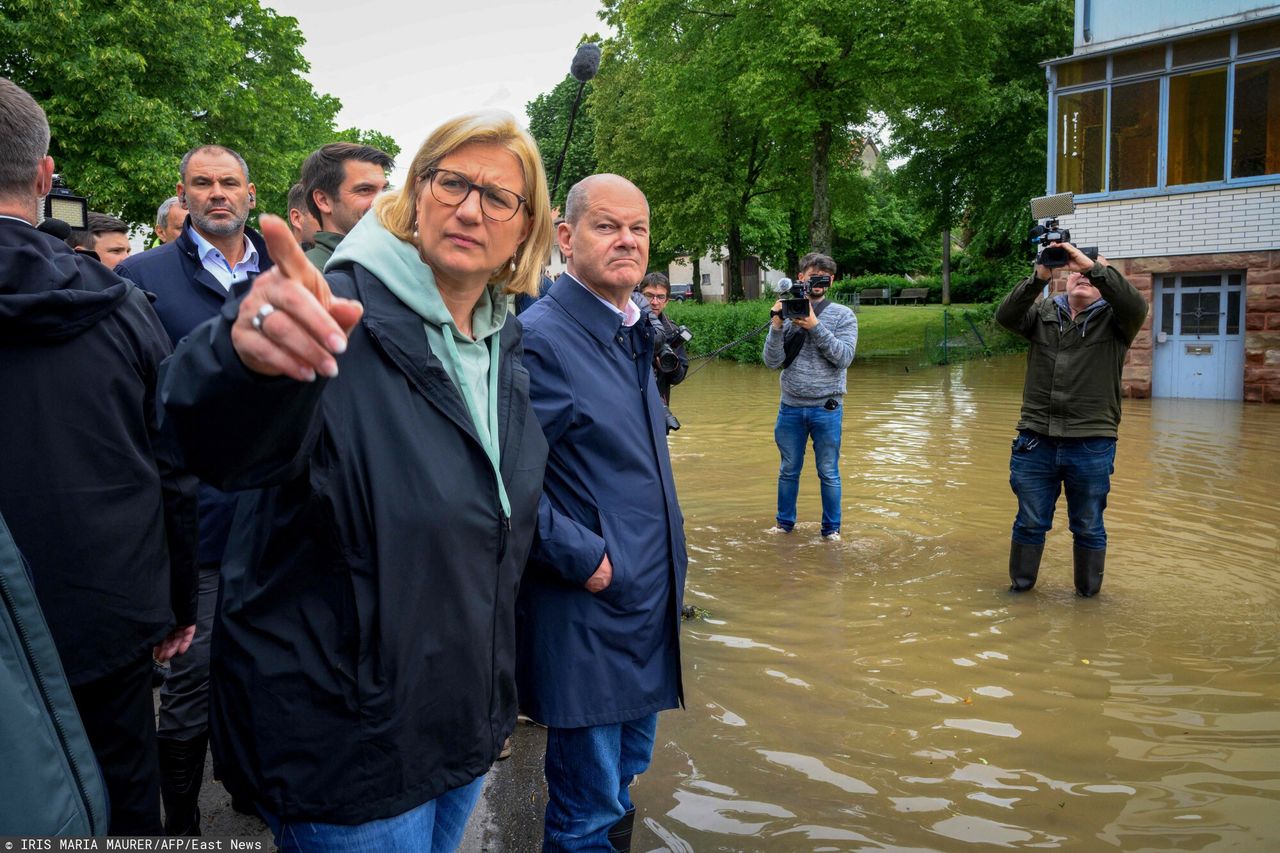 Torrential rains have led to flooding in southwestern Germany.