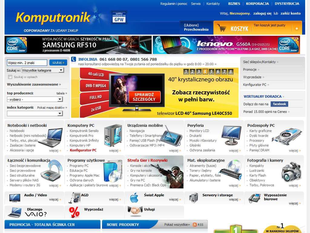 Najlepsze sklepy z elektroniką w polskiej Sieci [TOP 10] 2