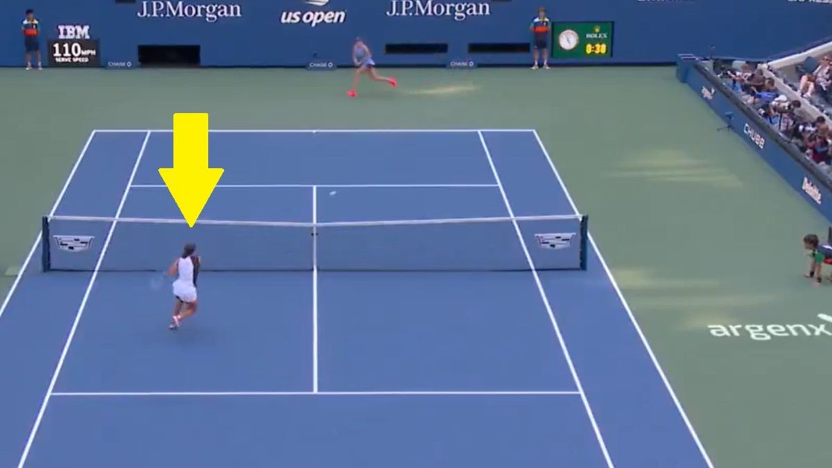 Twitter / US Open Tennis / Iga Świątek w meczu z Amandą Anisimovą