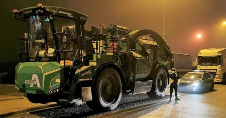 Niecodzienny widok na A1. Złamał prawo gigantycznym pojazdem