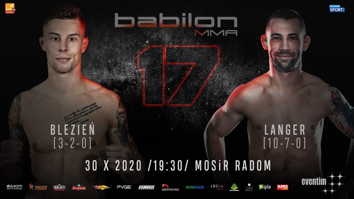 Zdjęcie okładkowe artykułu: Materiały prasowe / Babilon MMA / Zapowiedź walki: Blezień vs Langer