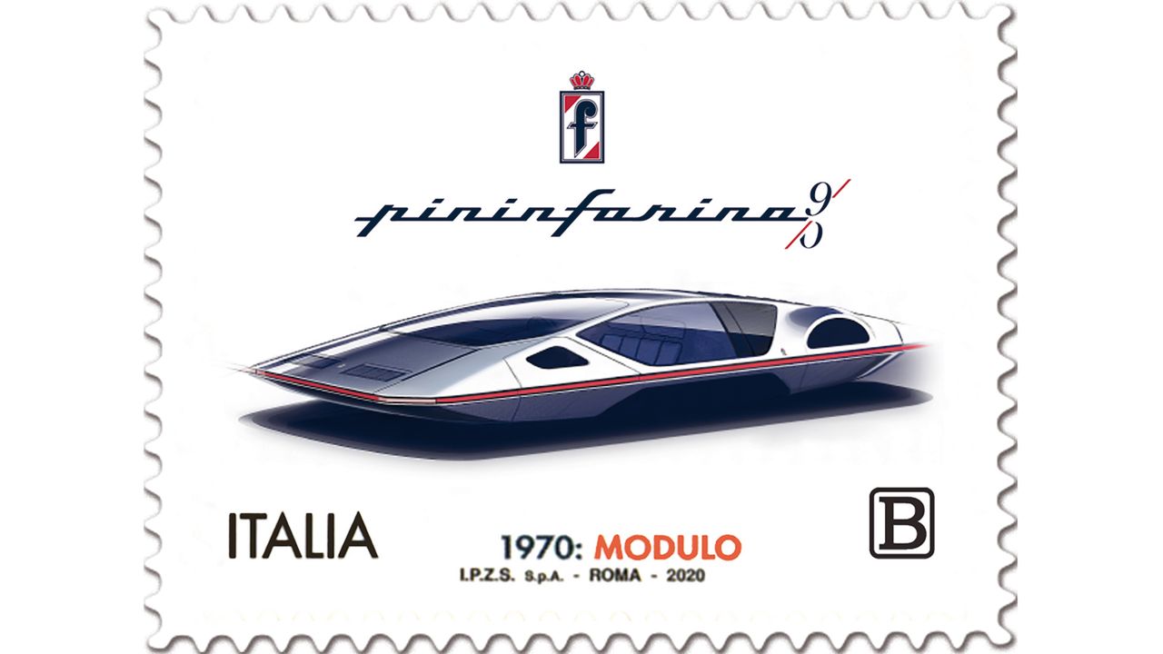 Pamiątkowy znaczek wydany przez włoską pocztę (fot. Pininfarina)