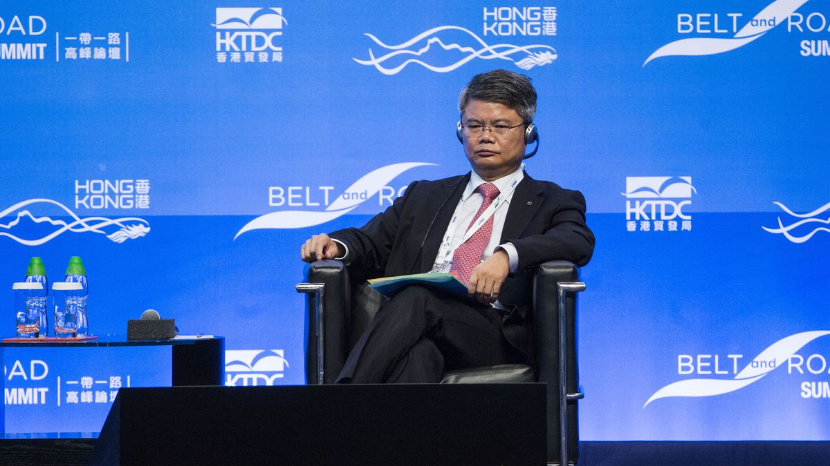 Key Speakers At The Belt and Road Summit
Lin Jingzhen, deputy chief executive officer of Bank of China Ltd., speaks during the Belt and Road Summit in Hong Kong, China, on Wednesday, May 18, 2016. Hong Kong should take greater vision and keep an open mind to fully grasp the opportunities brought by President Xi Jinping's signature "One Belt, One Road" initiative, China's National People's Congress Chairman Zhang Dejiang said. Photographer: Justin Chin/Bloomberg via Getty Images
Bloomberg
Asia, East Asia, Chinese, H.K., China, HK, Summit, Speaker, Asian, HKG, Meeting, Speakers, Banker, Conference, Bank, Banking, Banks
