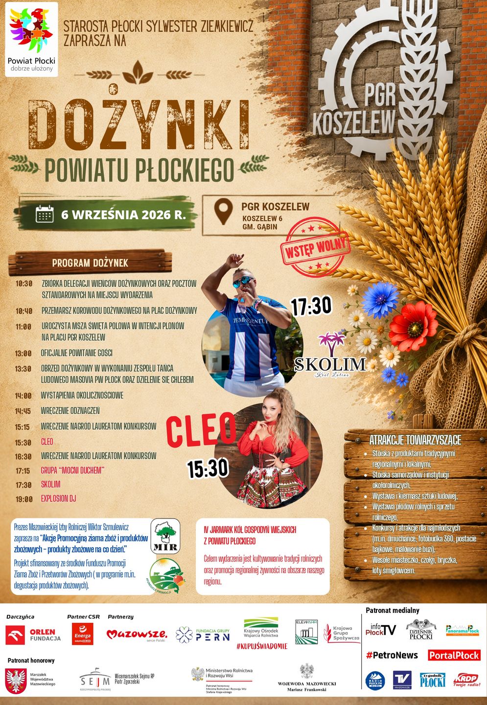 Dożynki Powiatu Płockiego 2026 