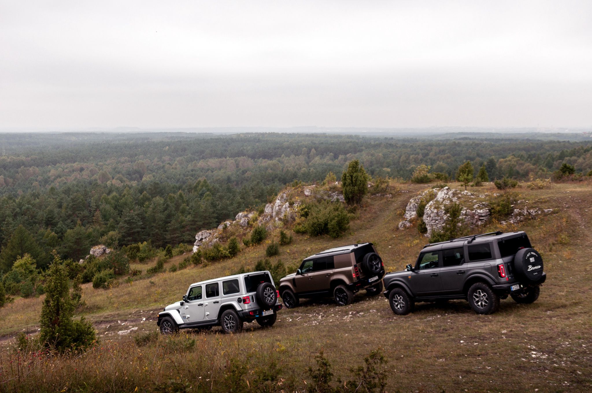 Defender, Bronco, Wrangler