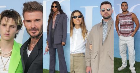 Gwiazdy na pokazie Diora: David Beckham z synem, Justin Timberlake w towarzystwie Jessiki Biel, Naomi Campbell... (ZDJĘCIA)