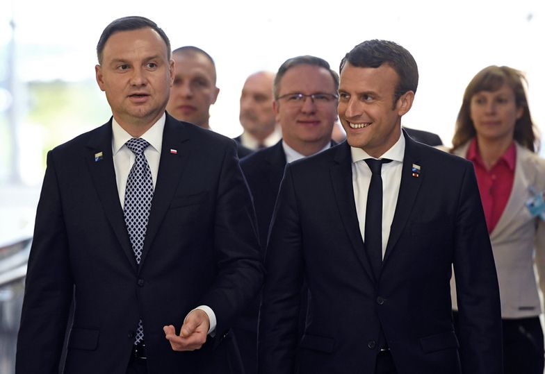 Andrzej Duda i Emmanuel Macron