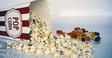 Popcorn prażony na oleju bez dodatku soli