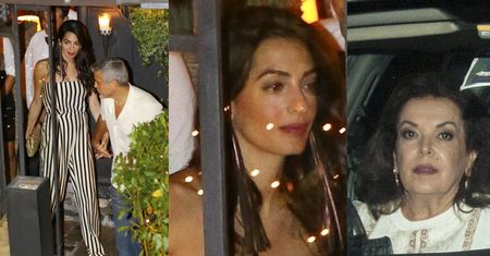 George i Amal w szampańskich nastrojach wychodzą na romantyczną kolację (ZDJĘCIA)