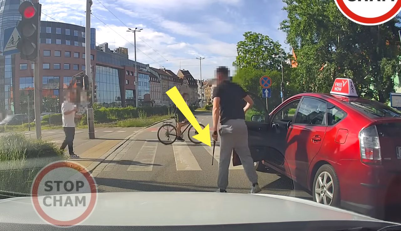Nagle wyskoczył z pałką. Sceny we Wrocławiu