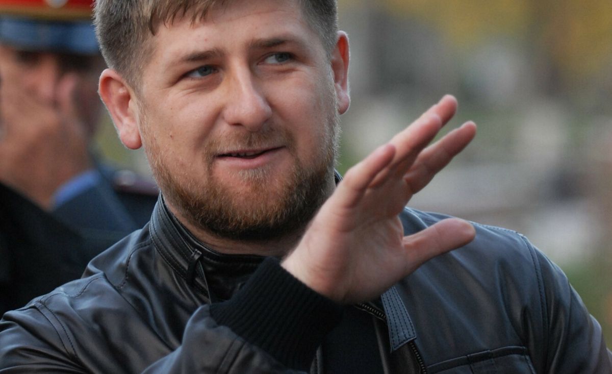 Ramzan Kadyrow podczas konferencji prasowej dla zagranicznych dziennikarzy