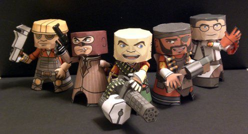 Papierowe figurki bohaterów Team Fortress 2 1