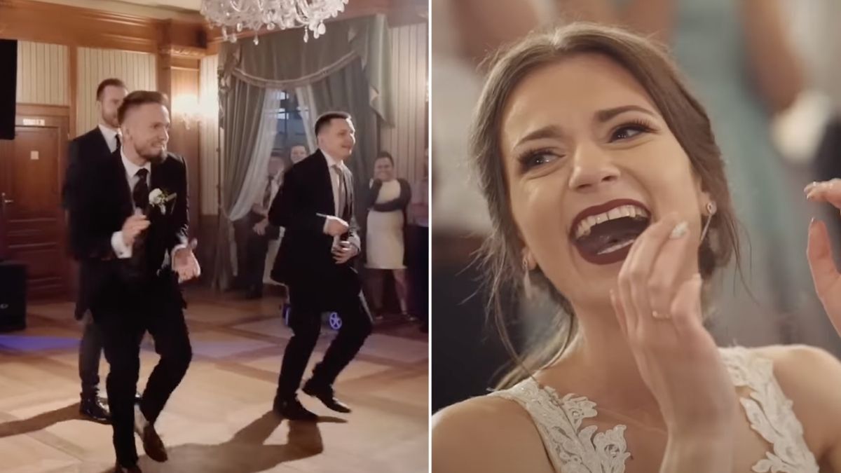 Pan młody zatańczył dla żony na weselu