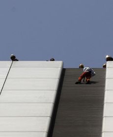 "Człowiek-pająk" w akcji