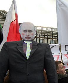 "Putin" spalony w Warszawie