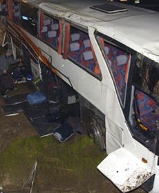 Wypadek autokaru pod Słupskiem