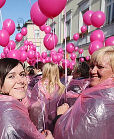 Różowo na ulicach Warszawy
