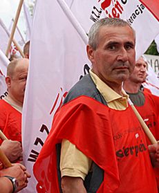 Protest związkowców