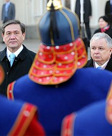 Lech Kaczyński w Mongolii