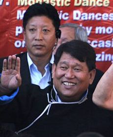 Przywódca Tybetańczyków w Indiach