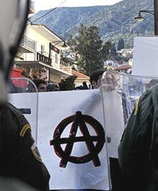 Starcia anarchistów z policją