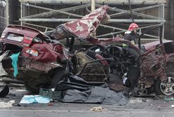 Tragiczny wypadek - zmiażdżone auto
