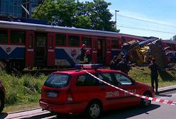 Pociąg uderzył w koparkę