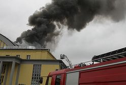 Pożar hali sportowej w Łodzi