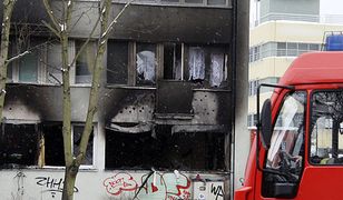 Zniszczony wybuchem blok w Szczecinie
