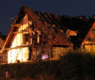 Pożar domu w Gdańsku