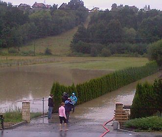 Powódź w Dobczycach