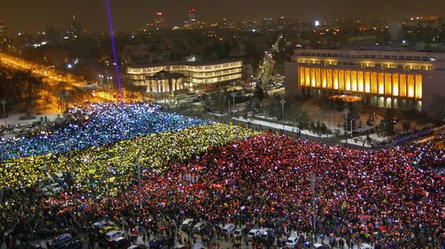 Protest w Bukareszcie