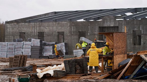 Budowa na terenie przyszłej bazy w Redzikowie