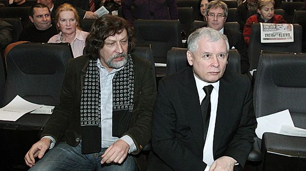 Jan Maria Tomaszewski (z lewej) i prezes PiS Jarosław Kaczyński