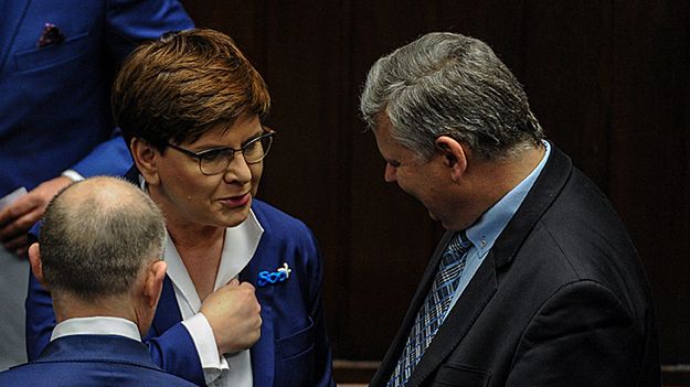 Premier Beata Szydło i Marek Suski