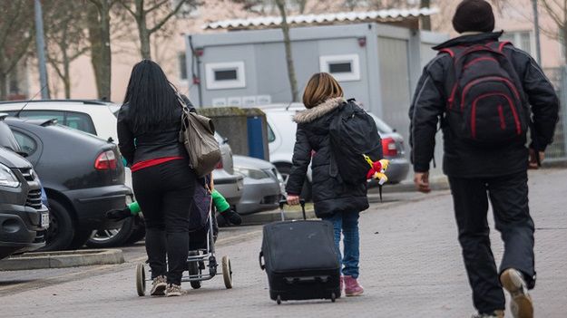 Rodzina uchodźców w Niemczech