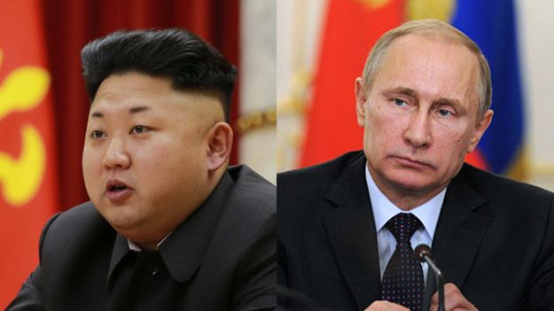Kim Dzong Un i Władimir Putin