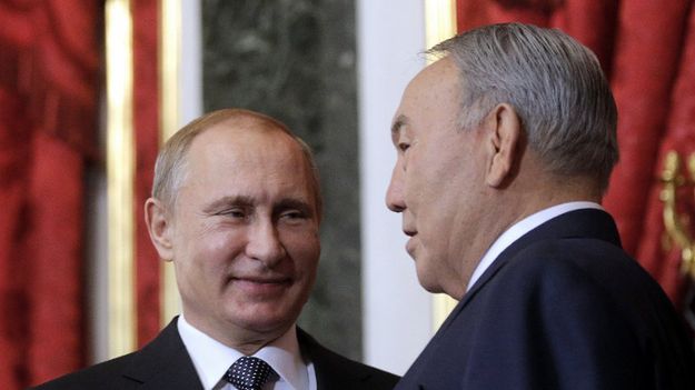 Władimir Putin i Nursułtan Nazarbajew