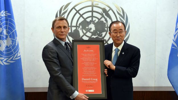 Daniel Craig w siedzibie ONZ w Nowym Jorku