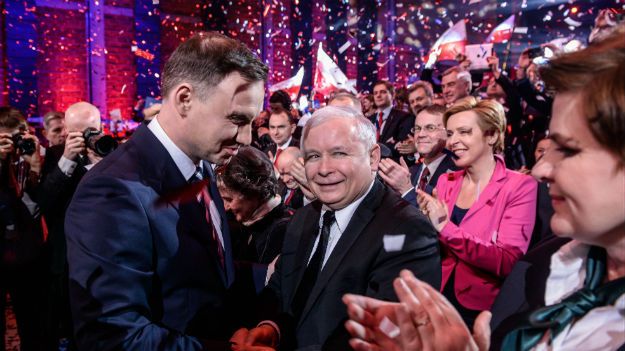 Andrzej Duda, Jarosław Kaczyński i Beata Szydło