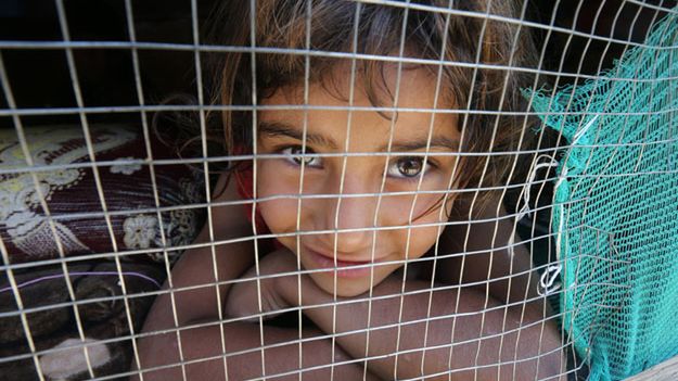 Syryjskie dziecko w ośrodku dla uchodźców w Libanie