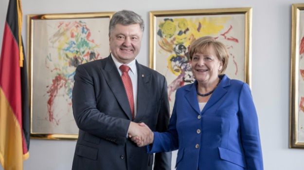 Petro Poroszenko i Angela Merkel