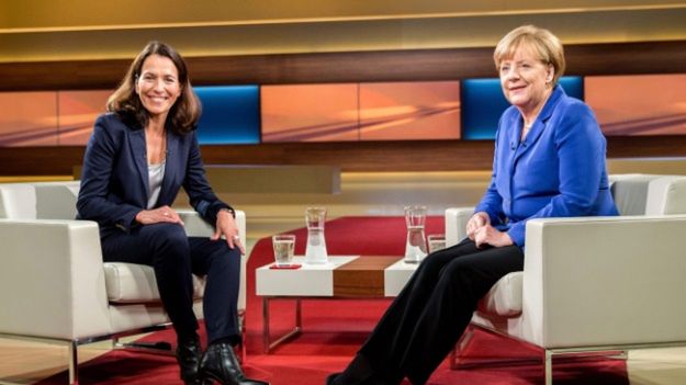 Angela Merkel i dziennikarka Anne Will
